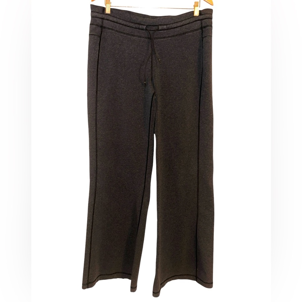 Lululemon Wide Leg Sweat Pants Sz 12. Charcoal grey. Mid-heavyweight.